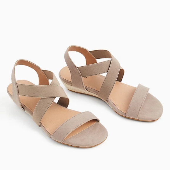 torrid Shoes - Torrid || 8 Taupe Stretch Slingback Wedge